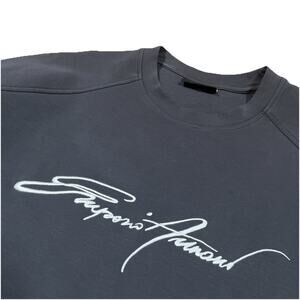 Emporio Armani Signature Crewneck Sweatshirt Grey Sweater Logo 3XL Casual